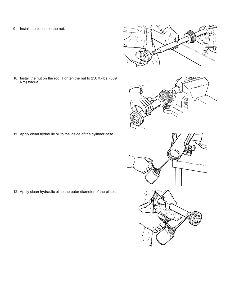 Maintenance, Hydraulic cylinder disassembly and assembly | Polaris 2013 BRUTUS Accessory Snow Blade User Manual | Page 40 / 53
