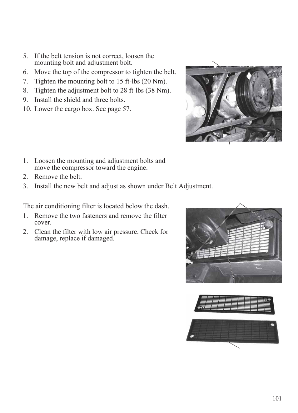 Maintenance, Air conditioning (if equipped) | Polaris 2014 BRUTUS Owner's Manual User Manual | Page 103 / 136