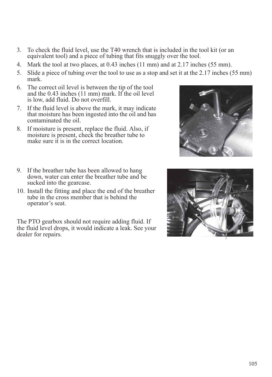 Maintenance, Pto gearbox (if applicable) | Polaris 2014 BRUTUS Owner's Manual User Manual | Page 107 / 136