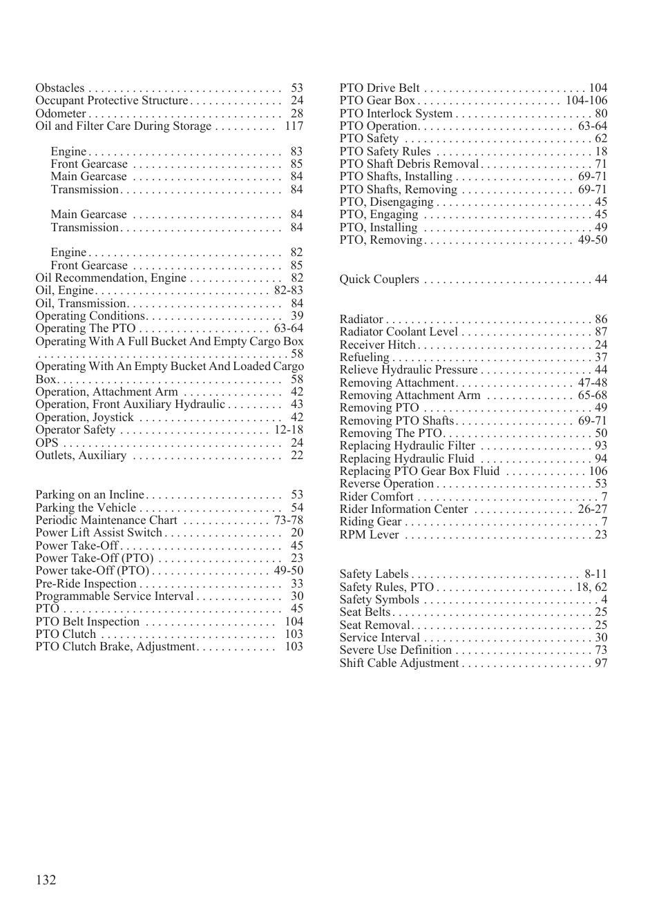 Index | Polaris 2014 BRUTUS Owner's Manual User Manual | Page 134 / 136