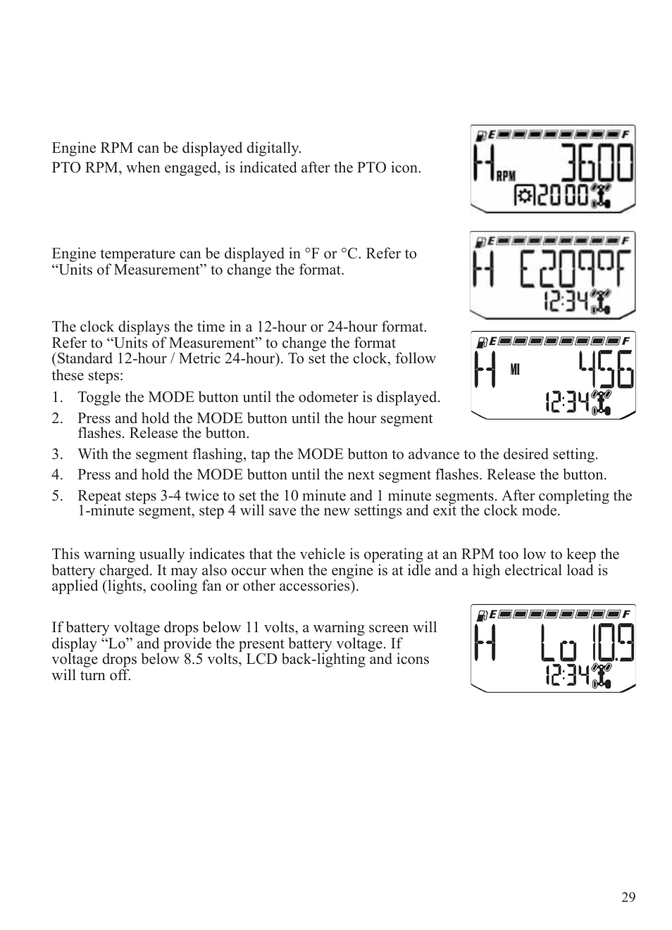 Features and controls, Instrument cluster | Polaris 2014 BRUTUS Owner's Manual User Manual | Page 31 / 136