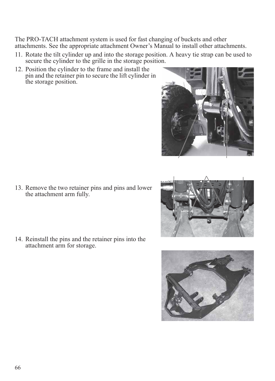 Attachment arm, Removing and installing (models hd and hd | Polaris 2014 BRUTUS Owner's Manual User Manual | Page 68 / 136