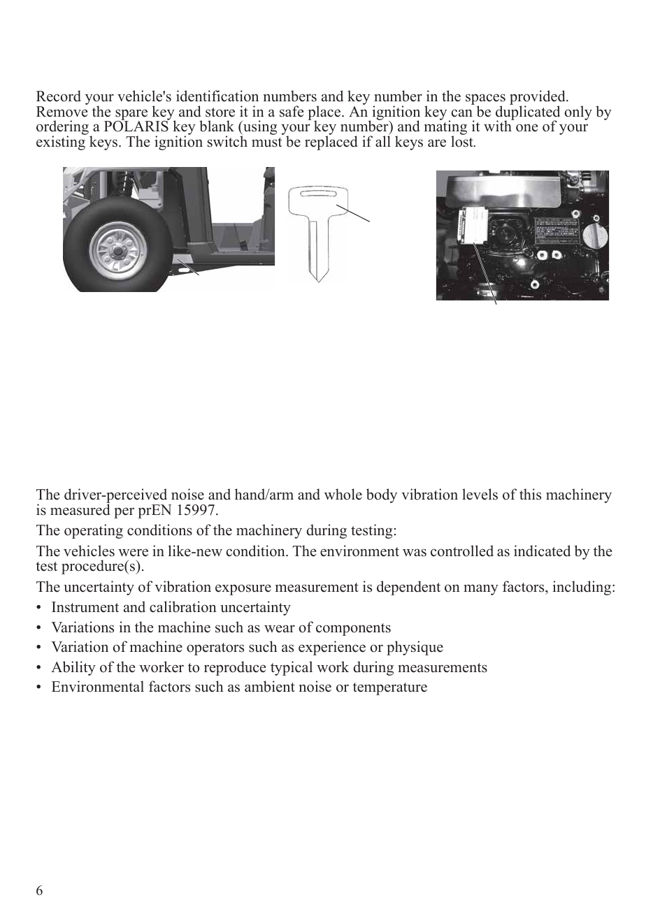 Introduction, Vehicle identification numbers, European vibration and noise | Polaris 2014 BRUTUS Owner's Manual User Manual | Page 8 / 136