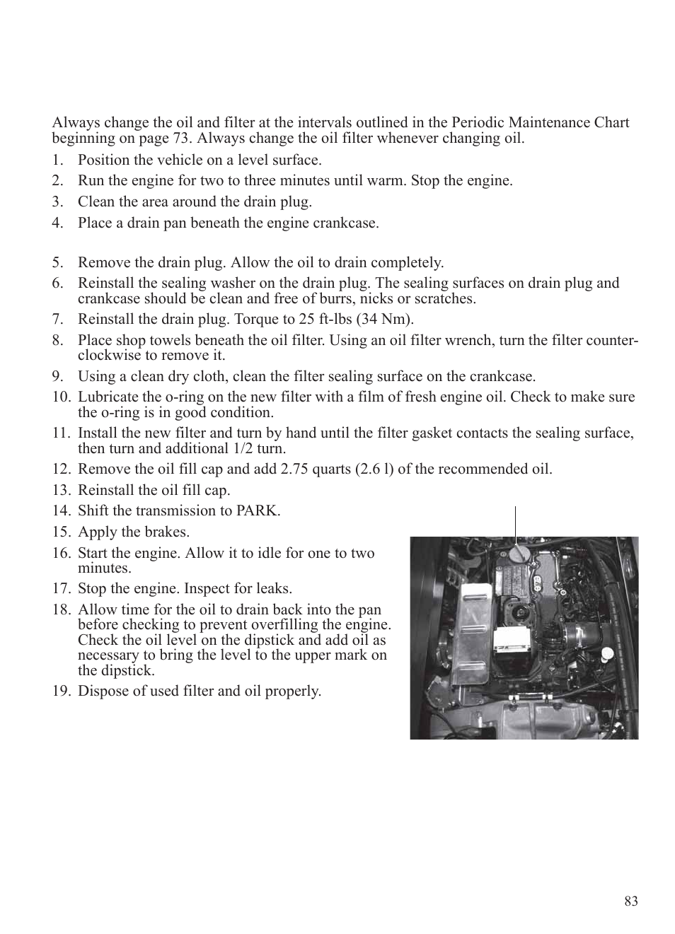Maintenance, Engine oil | Polaris 2014 BRUTUS Owner's Manual User Manual | Page 85 / 136
