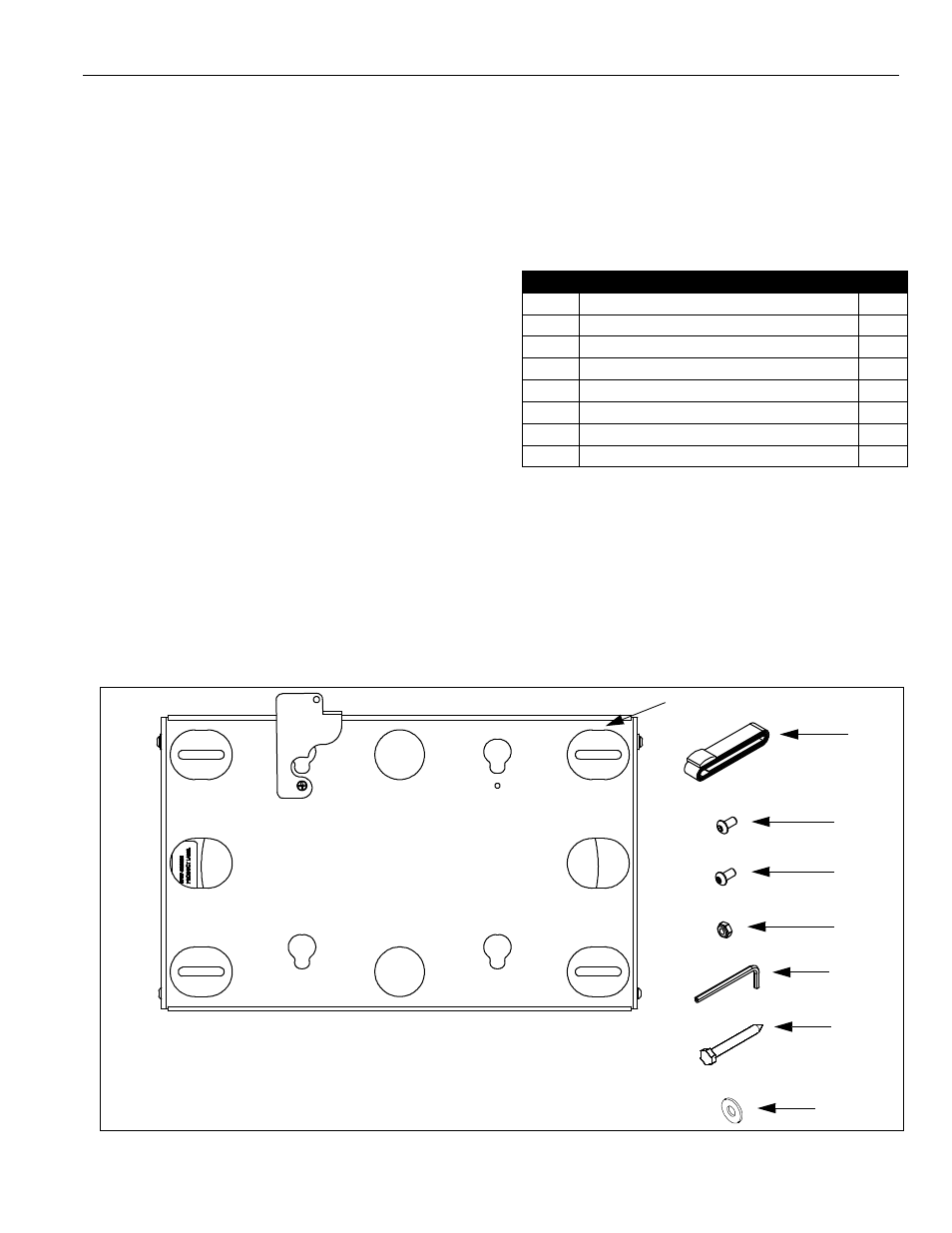 Tools required for installation, Parts | Chief Manufacturing MWC Series User Manual | Page 3 / 6