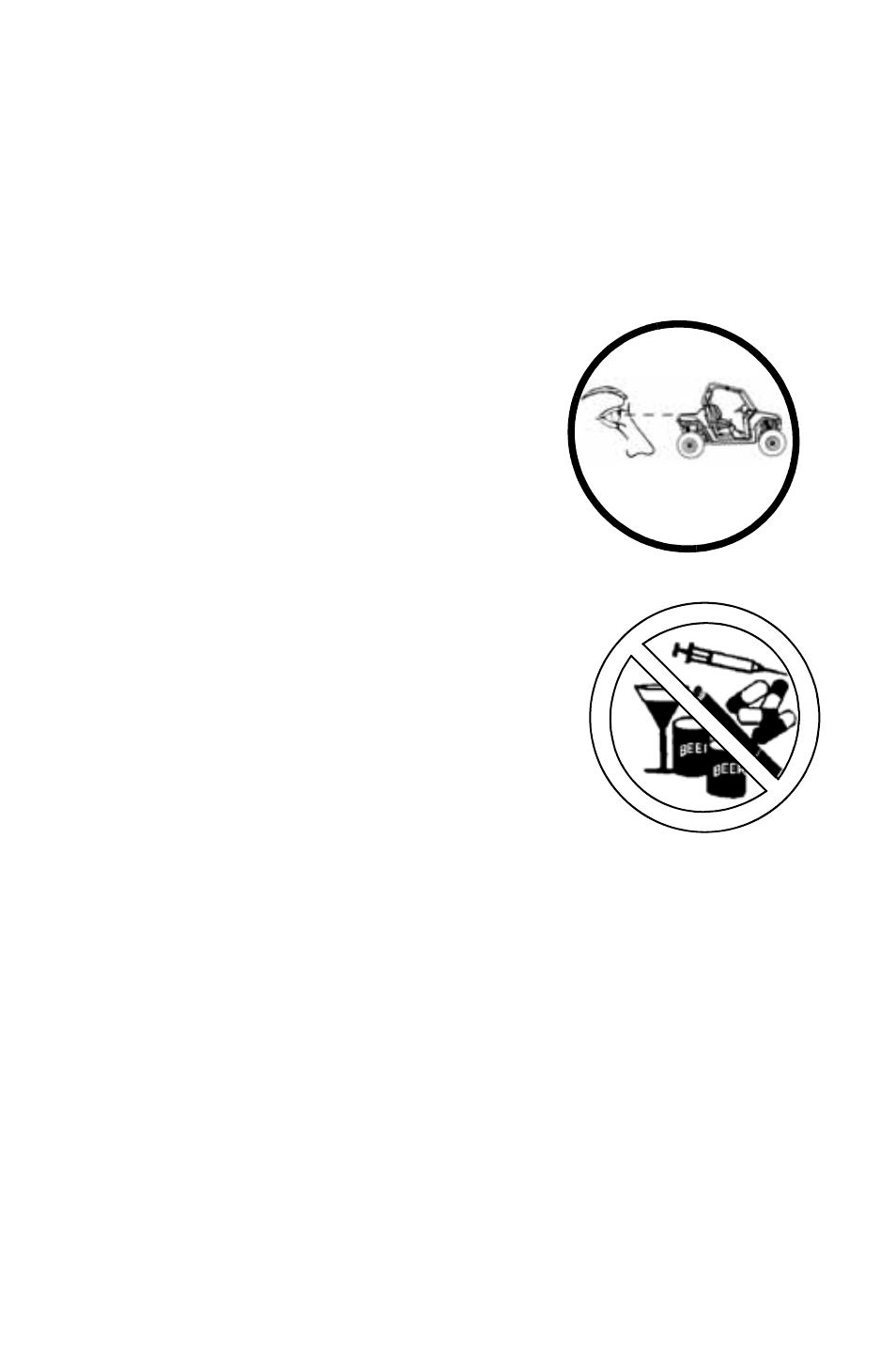 Safety, Operator safety, Ventilation when charging batteries | Failure to inspect before operating, Using alcohol or drugs | Polaris 2011 Breeze User Manual | Page 12 / 100