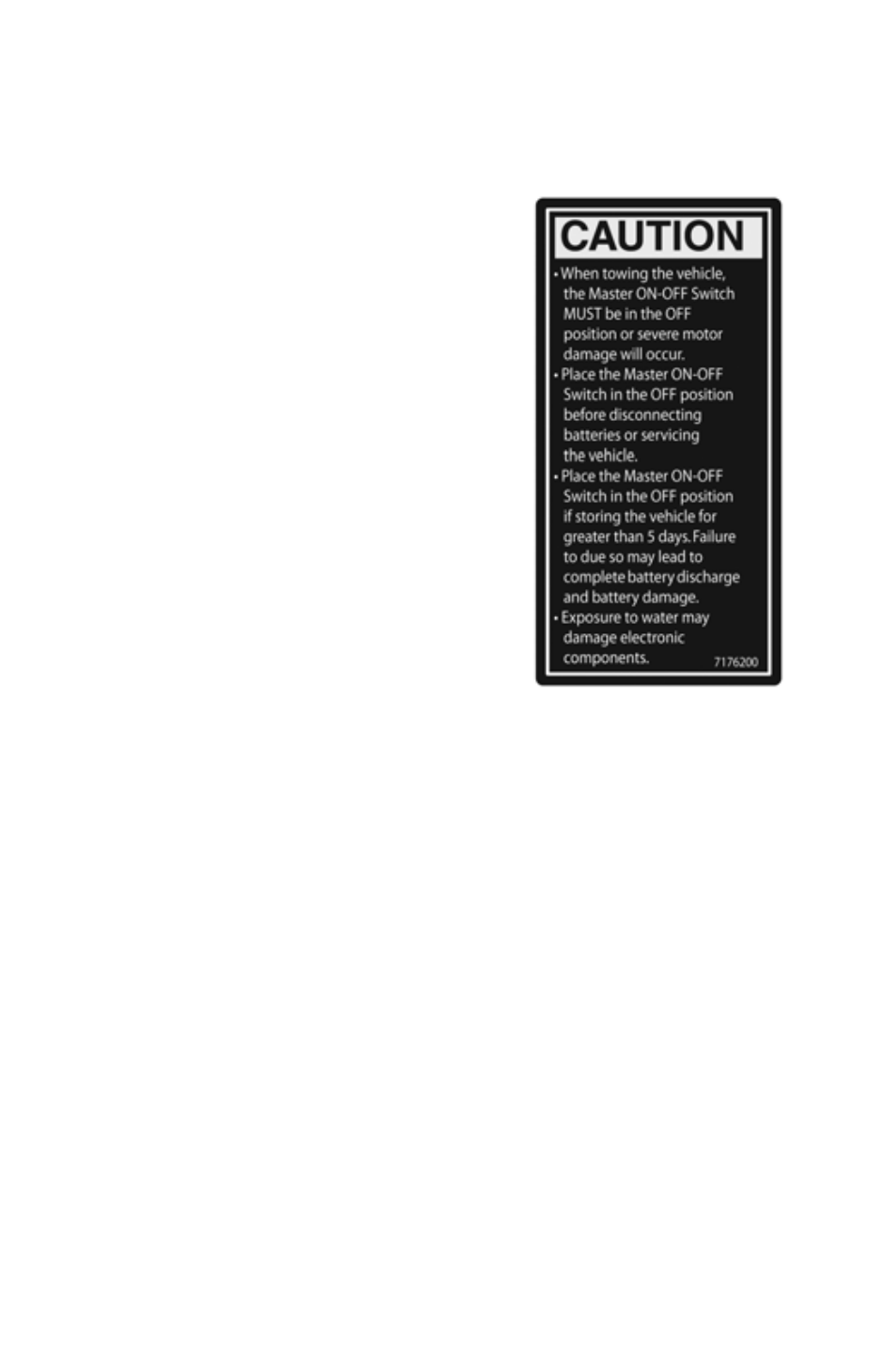 Safety, Safety labels and locations, Caution, master switch | Polaris 2011 Breeze User Manual | Page 26 / 100