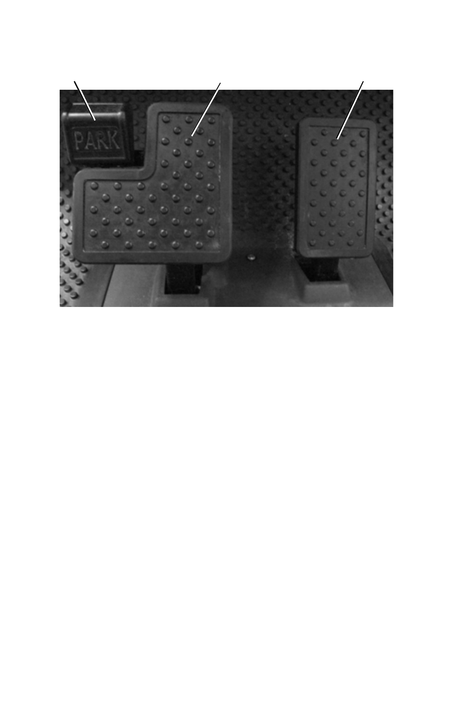 Features and controls, Brakes, Accelerator pedal | Park brake, Brake pedal, Brakes park brake | Polaris 2011 Breeze User Manual | Page 45 / 100