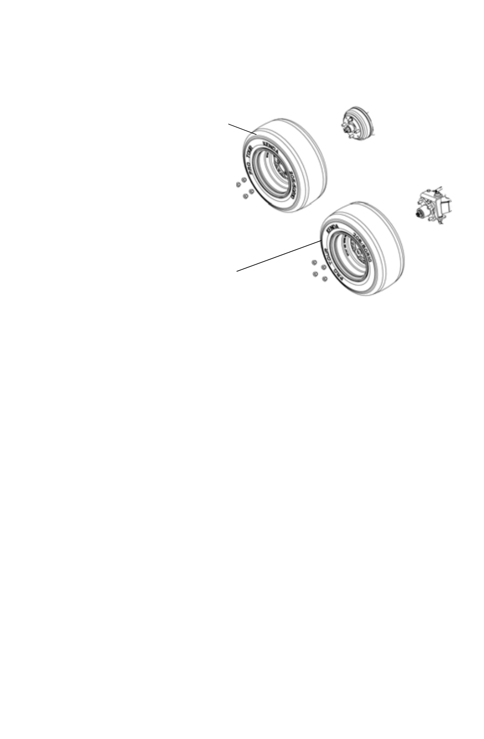 Maintenance, Tires, Wheel installation | Place the transmission in neutral, Rear, Attach the wheel nuts and finger tighten, Carefully lower the vehicle to the ground | Polaris 2011 Breeze User Manual | Page 80 / 100