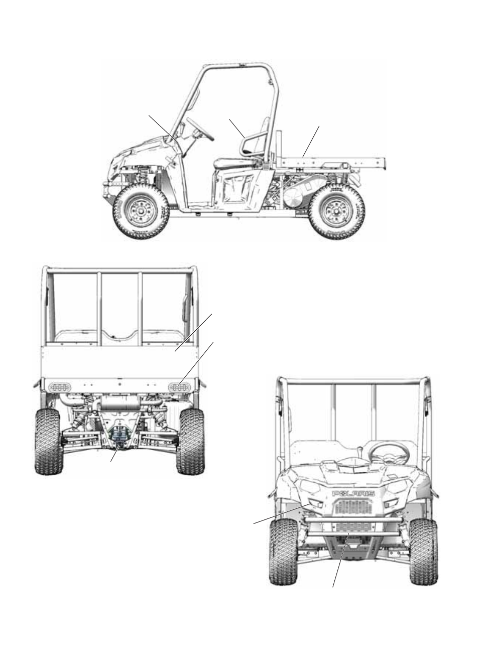 Features and controls, Component locations | Polaris 2015 Polaris M1400 User Manual | Page 20 / 100
