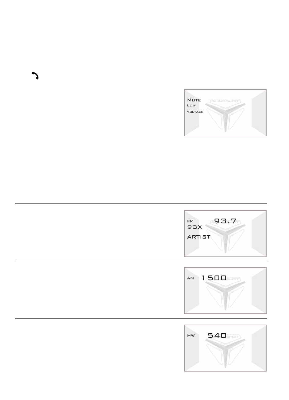 Audio system, Mute, Phone | Low voltage mute, Selecting audio sources | Polaris 2015 Slingshot User Manual | Page 104 / 136