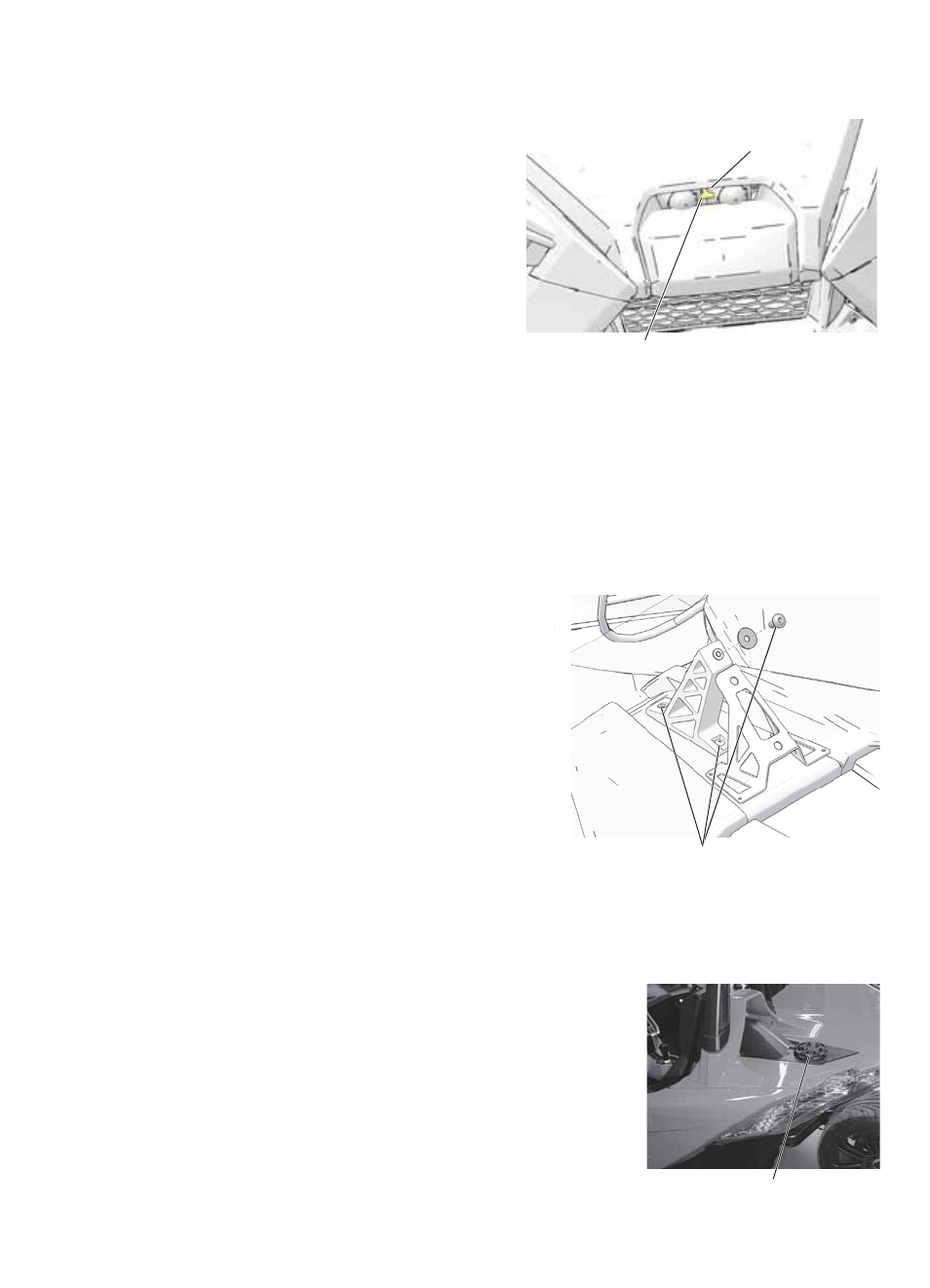 Features and controls, Hood, Windshield (if equipped) | Fuel cap | Polaris 2015 Slingshot User Manual | Page 33 / 136