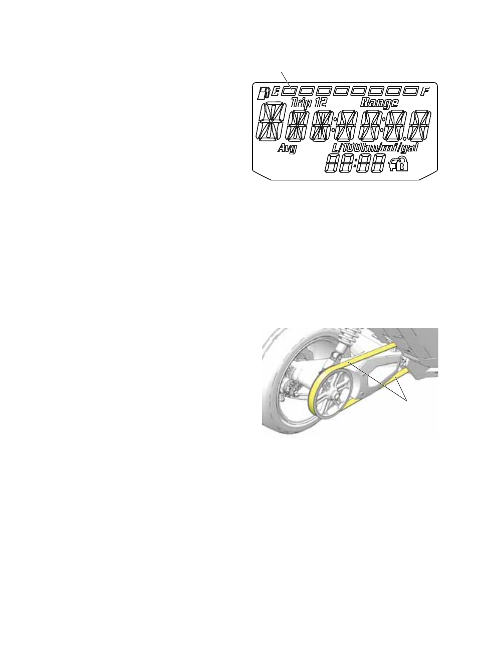 Pre-ride inspections, Fuel level, Steering | Front suspension, Rear suspension, Drive belt, Fasteners | Polaris 2015 Slingshot User Manual | Page 40 / 136