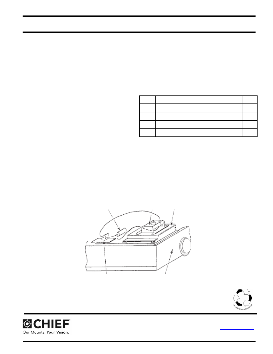 Chief Manufacturing PL-4 User Manual | 1 page