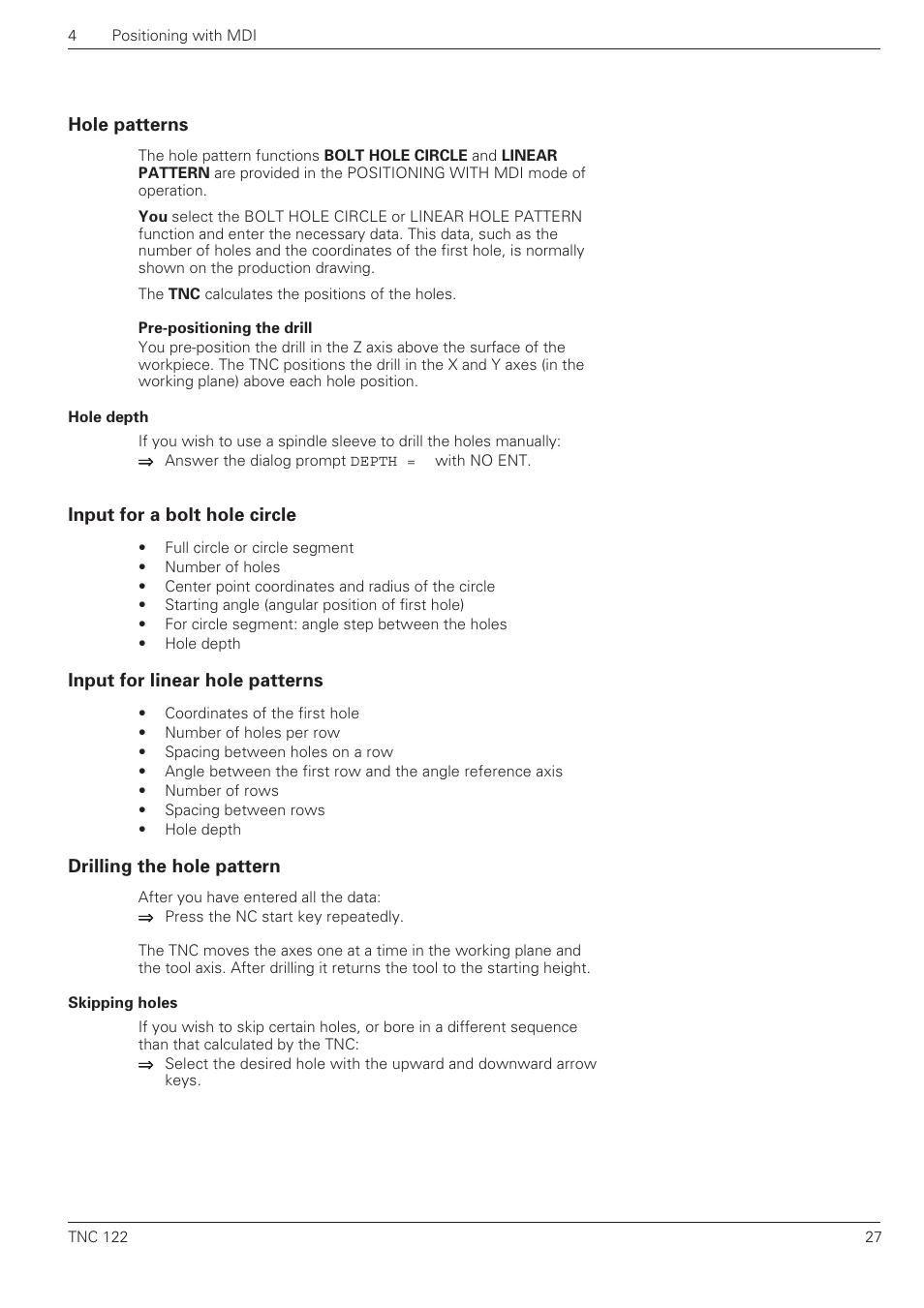 HEIDENHAIN TNC 122 User Manual User Manual | Page 27 / 63