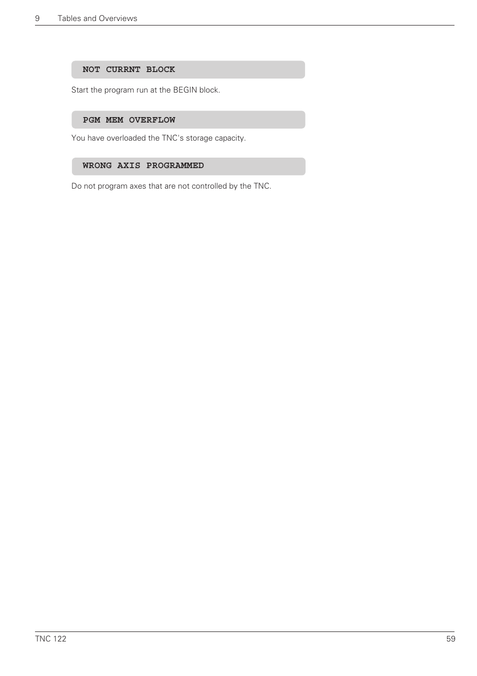 HEIDENHAIN TNC 122 User Manual User Manual | Page 59 / 63