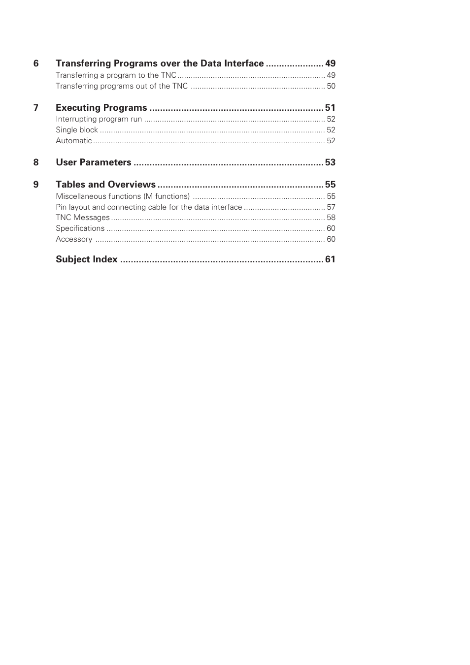 HEIDENHAIN TNC 122 User Manual User Manual | Page 6 / 63