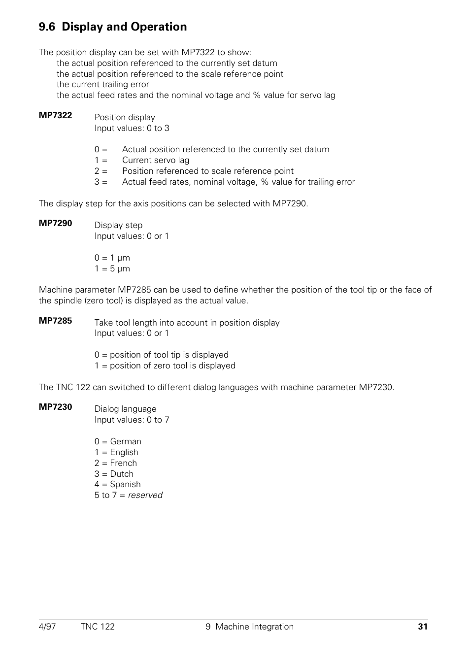 Display and operation, 6 display and operation | HEIDENHAIN TNC 122 Technical Manual User Manual | Page 32 / 70