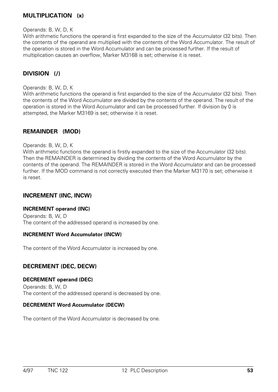 HEIDENHAIN TNC 122 Technical Manual User Manual | Page 54 / 70