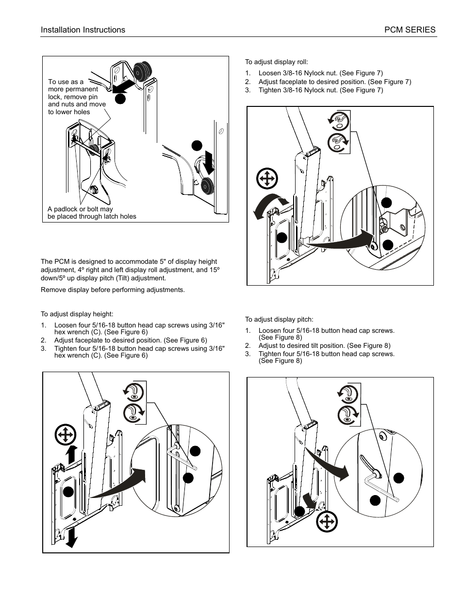 Chief Manufacturing PCM Series User Manual | Page 5 / 8