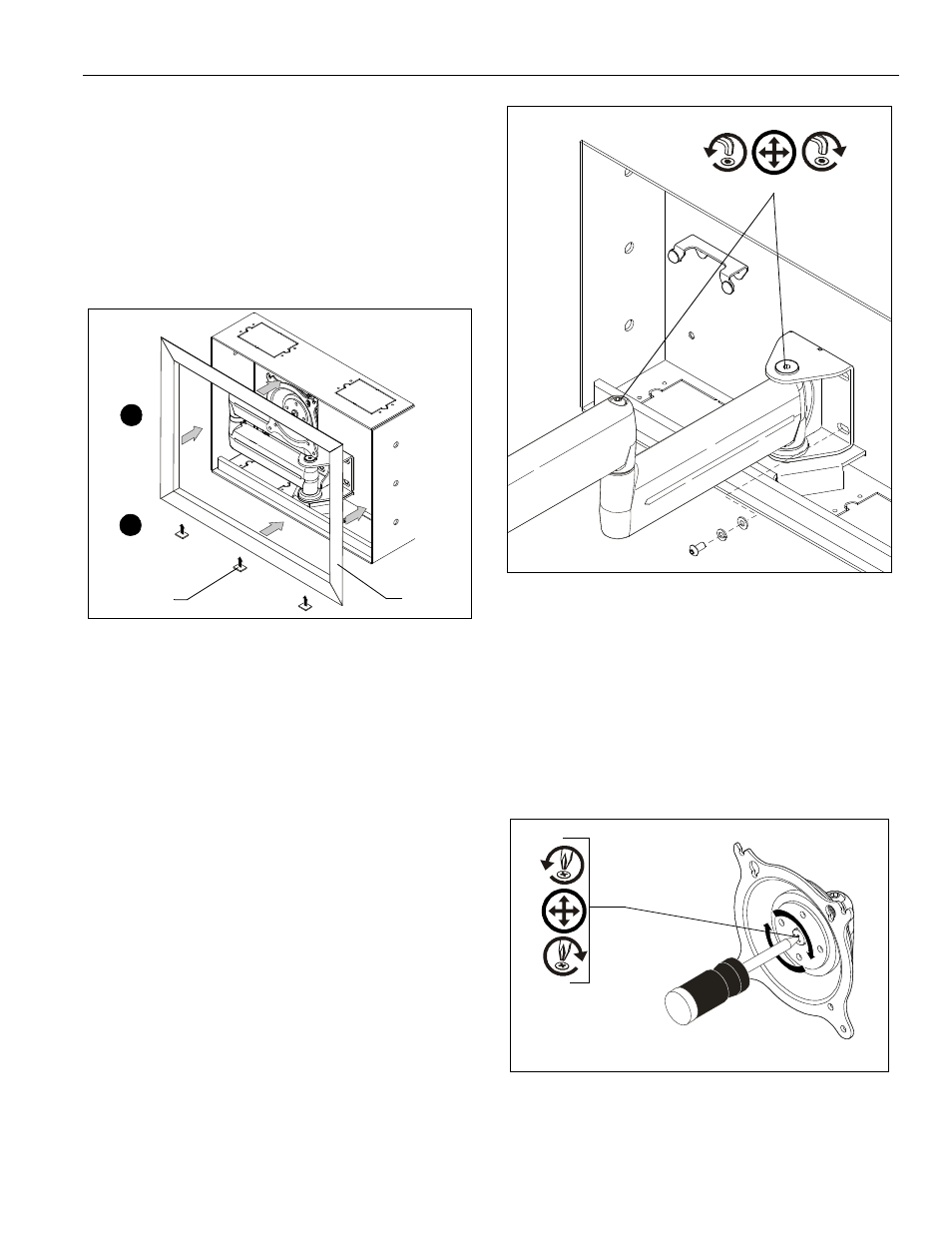 Adjustments | Chief Manufacturing Small Flat Panel In-Wall Swing Arm Mount FWDIW-I Series User Manual | Page 7 / 8