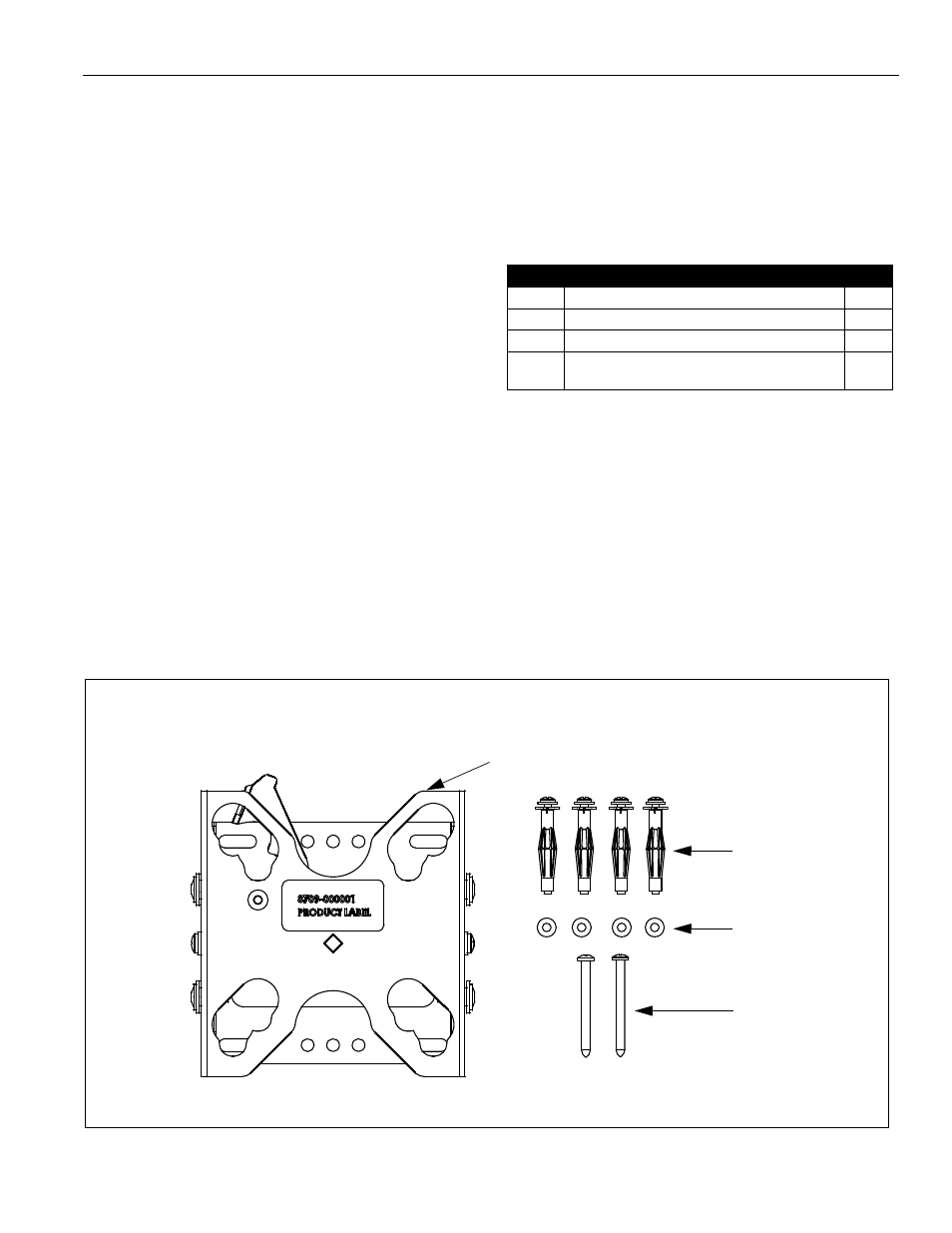 Tools required for installation, Parts | Chief Manufacturing FTR Series User Manual | Page 3 / 8