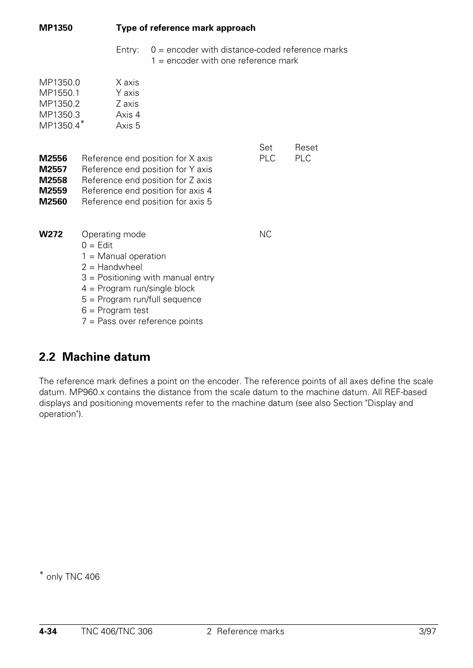 Machine datum, 2 machine datum | HEIDENHAIN TNC 306 Technical Manual User Manual | Page 134 / 510