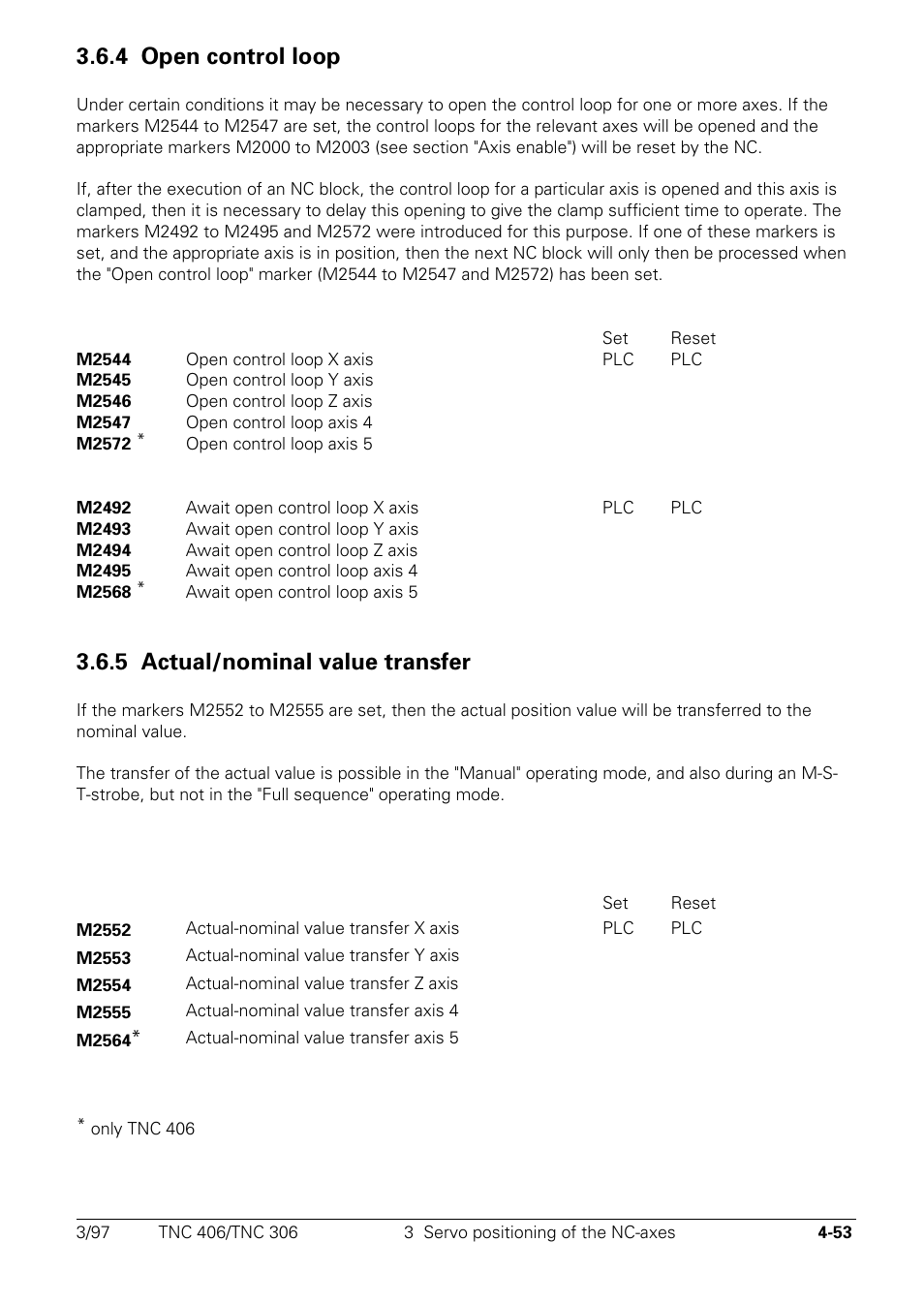Open control loop, Actual/nominal value transfer, 4 open control loop | 5 actual/nominal value transfer | HEIDENHAIN TNC 306 Technical Manual User Manual | Page 153 / 510