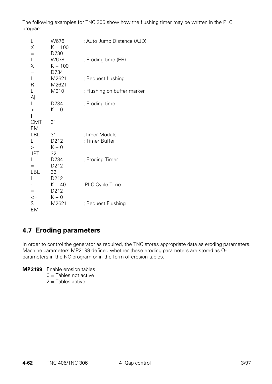 7 eroding, Parameters, 7 eroding parameters | HEIDENHAIN TNC 306 Technical Manual User Manual | Page 162 / 510