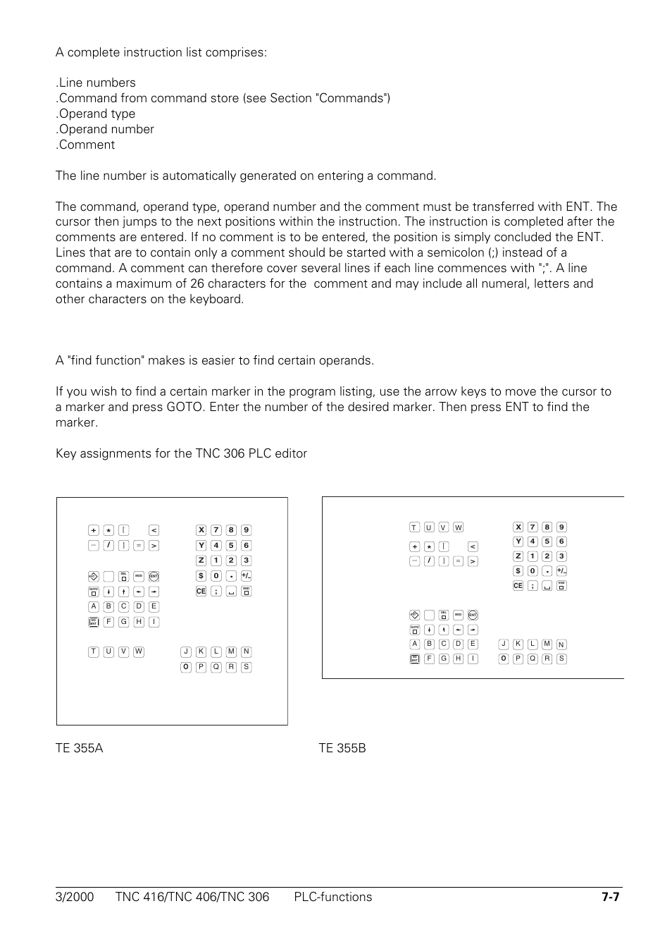 Te 355a, Te 355b | HEIDENHAIN TNC 306 Technical Manual User Manual | Page 297 / 510