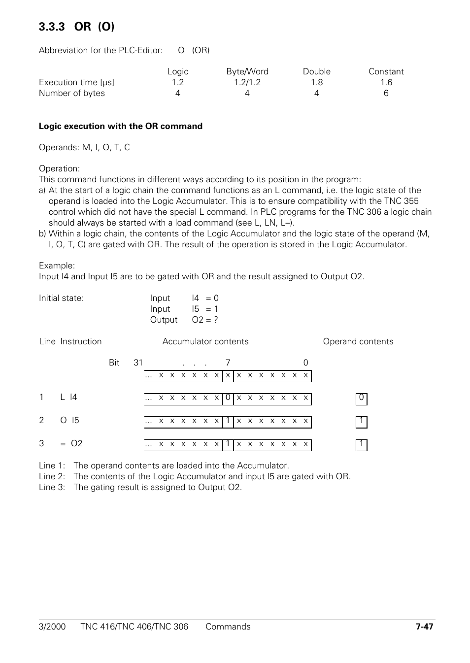 Or (o), 3 or (o) | HEIDENHAIN TNC 306 Technical Manual User Manual | Page 337 / 510
