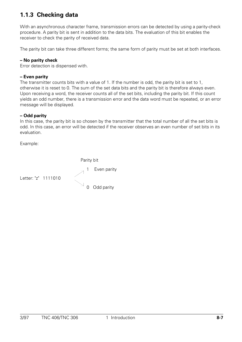 3 checking data | HEIDENHAIN TNC 306 Technical Manual User Manual | Page 420 / 510
