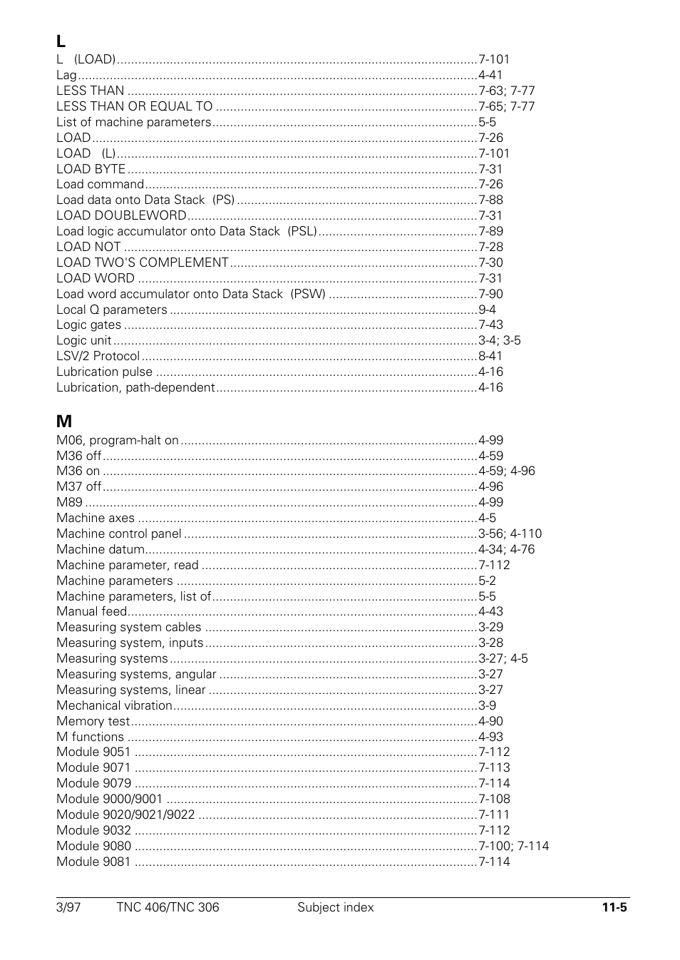 HEIDENHAIN TNC 306 Technical Manual User Manual | Page 475 / 510