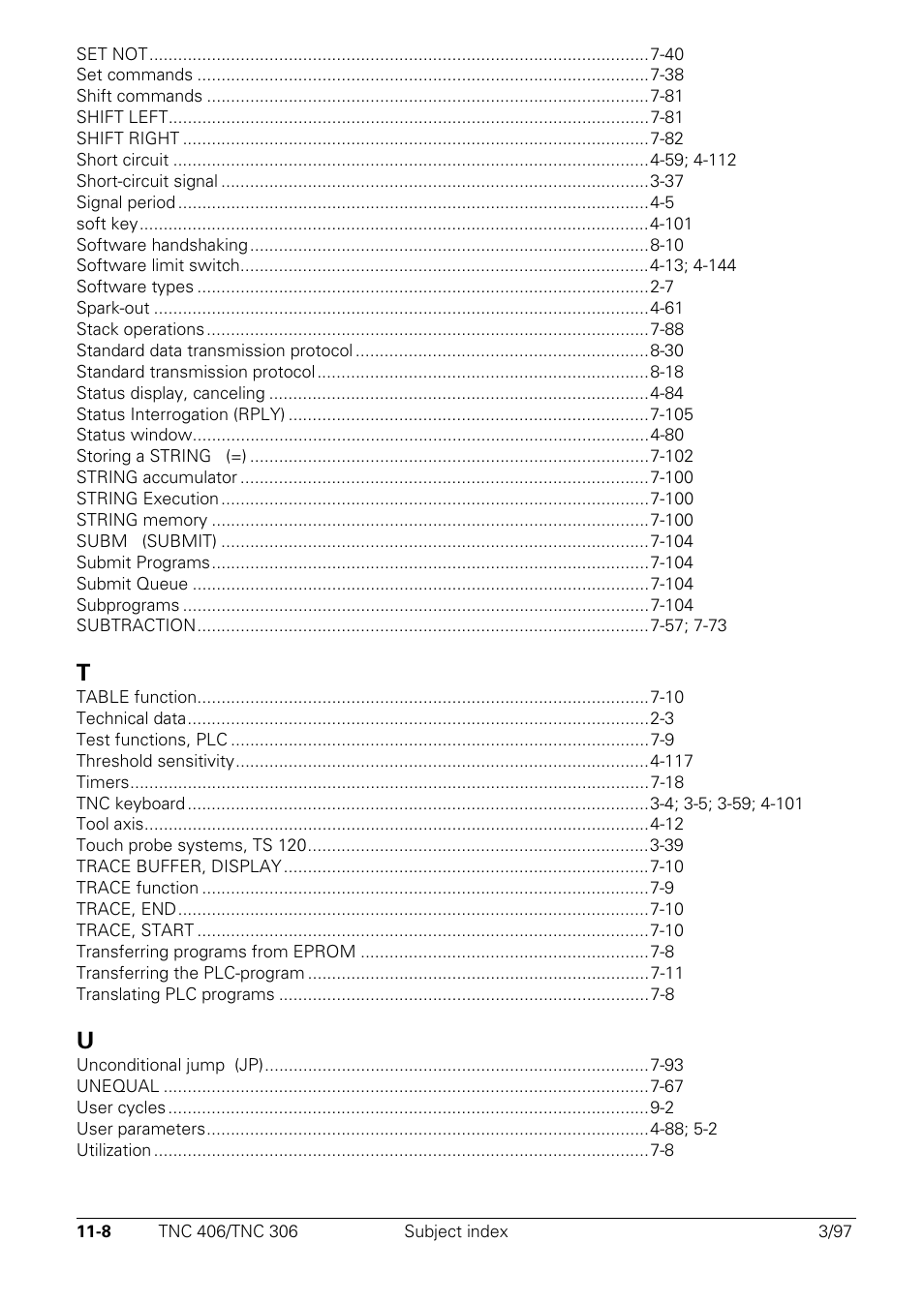 HEIDENHAIN TNC 306 Technical Manual User Manual | Page 478 / 510