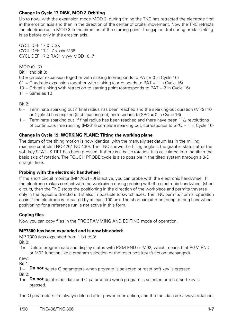 HEIDENHAIN TNC 306 Technical Manual User Manual | Page 495 / 510