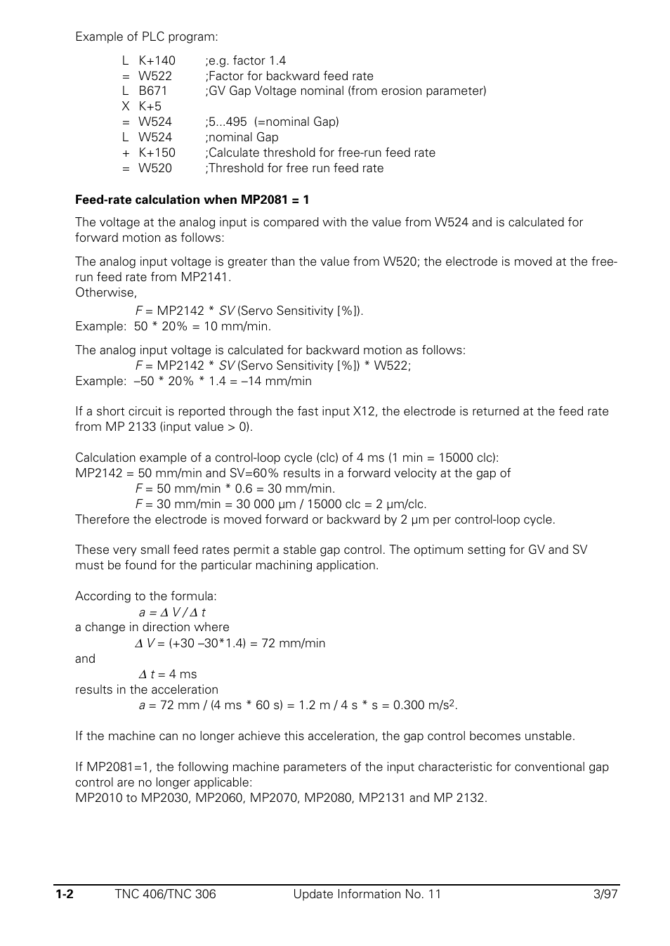 HEIDENHAIN TNC 306 Technical Manual User Manual | Page 501 / 510