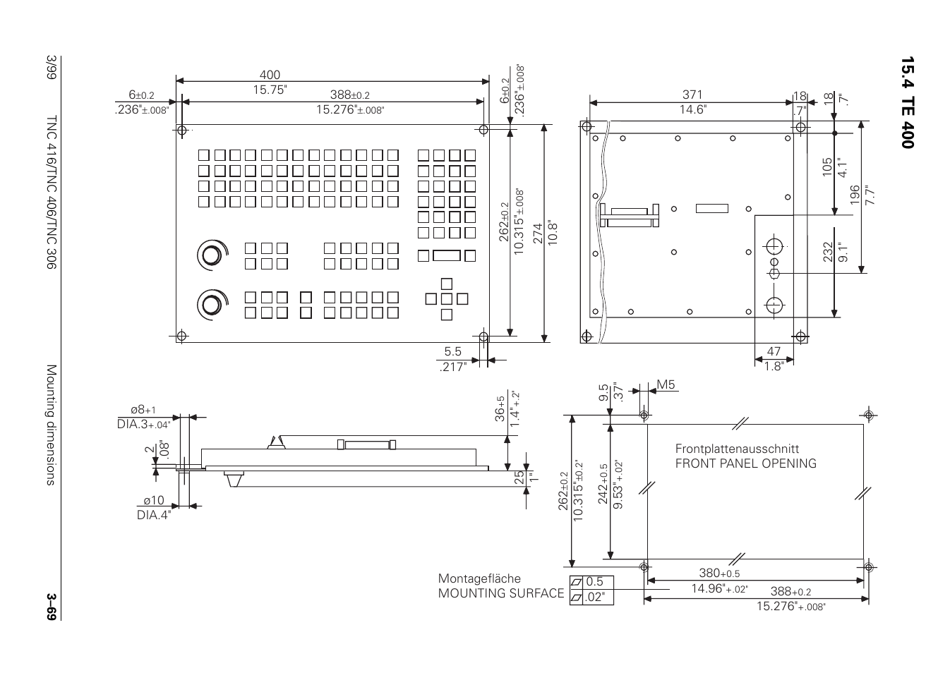 4 te 400 | HEIDENHAIN TNC 306 Technical Manual User Manual | Page 84 / 510
