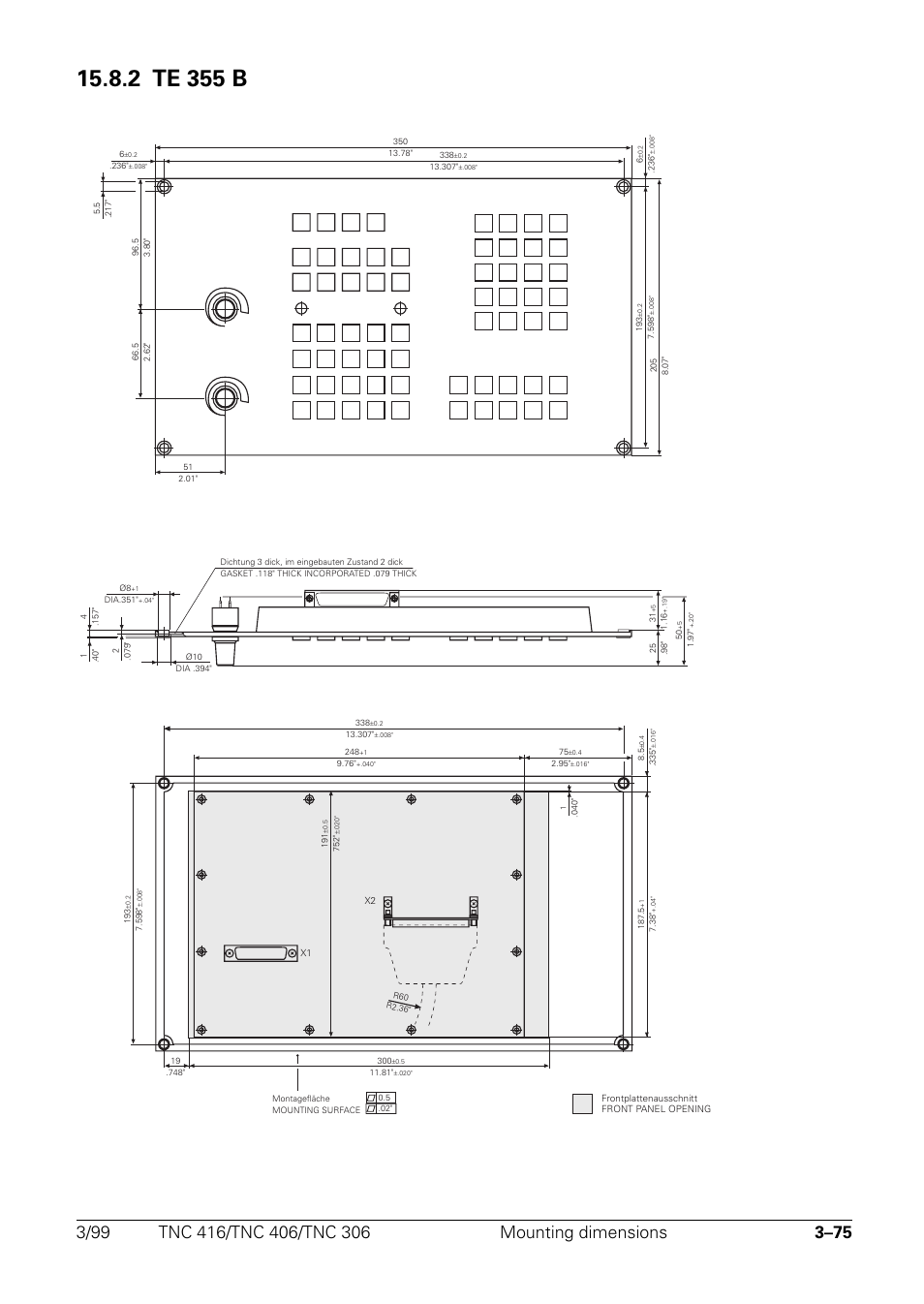 Te 355 b, 2 te 355 b | HEIDENHAIN TNC 306 Technical Manual User Manual | Page 90 / 510