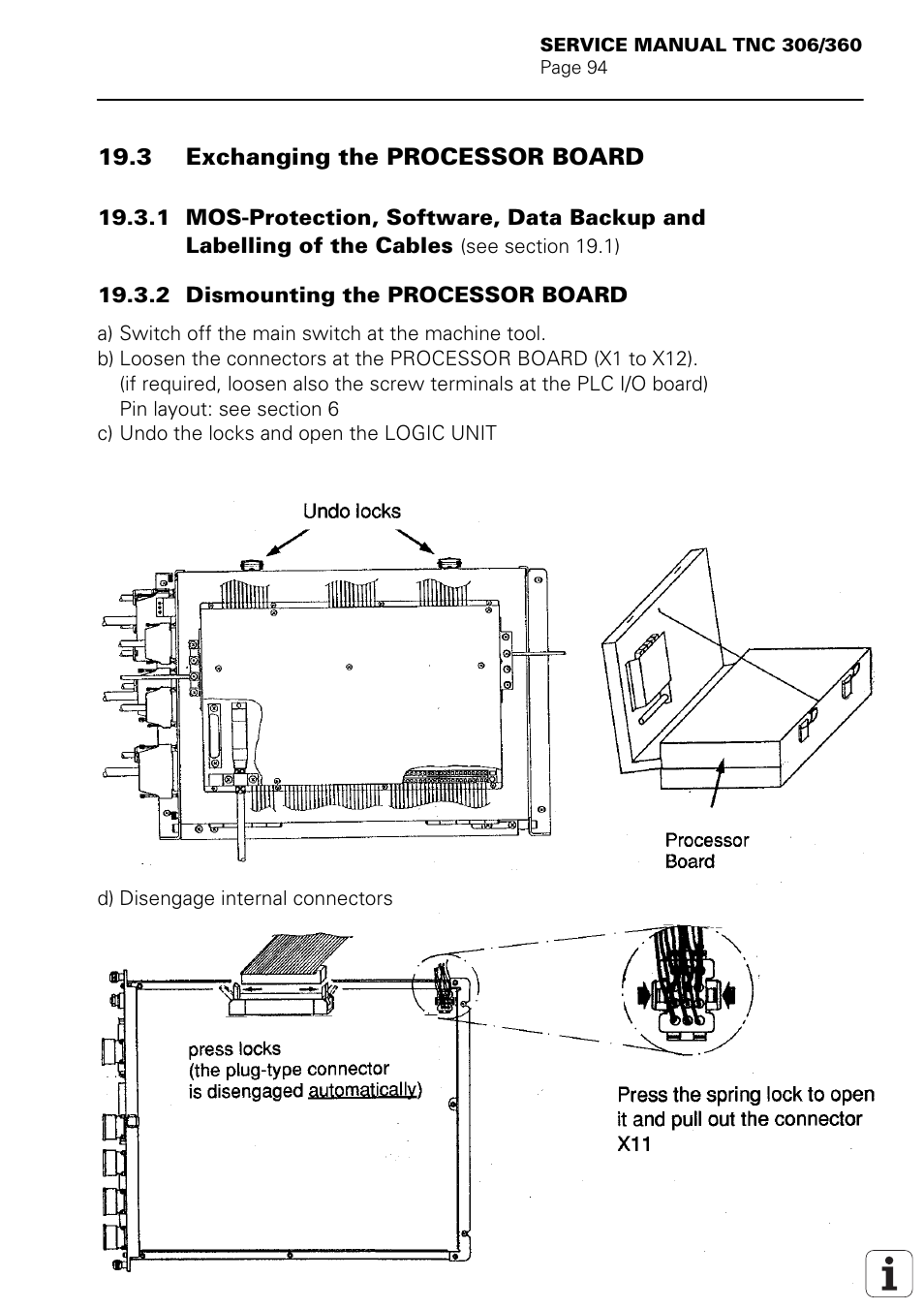 3 exchanging the processor board | HEIDENHAIN TNC 306 Service Manual User Manual | Page 101 / 157