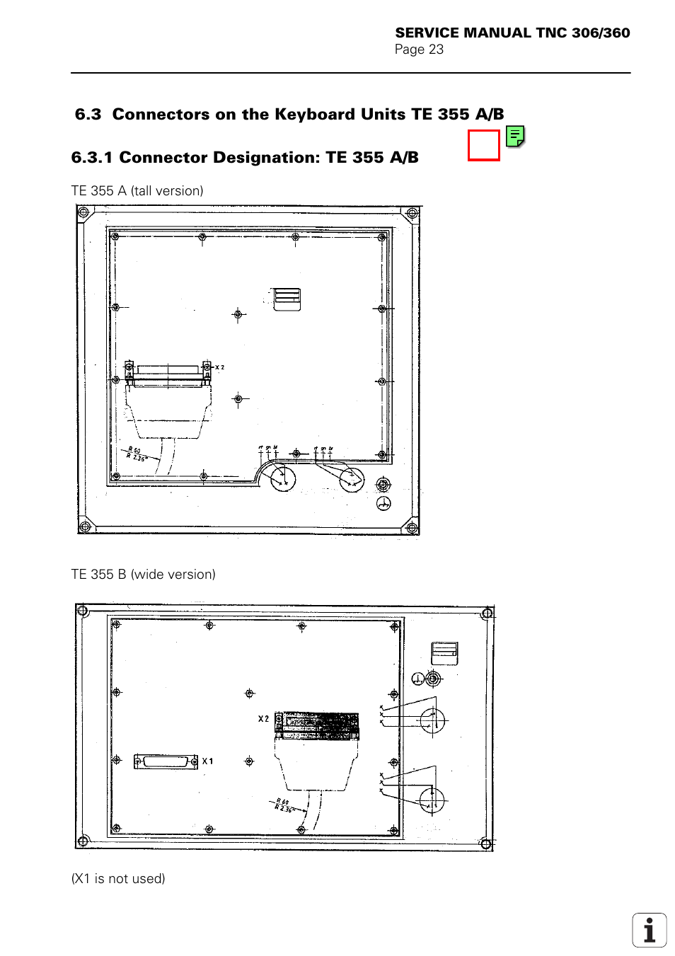 Connectors on the keyboard units te 355 a/b | HEIDENHAIN TNC 306 Service Manual User Manual | Page 27 / 157