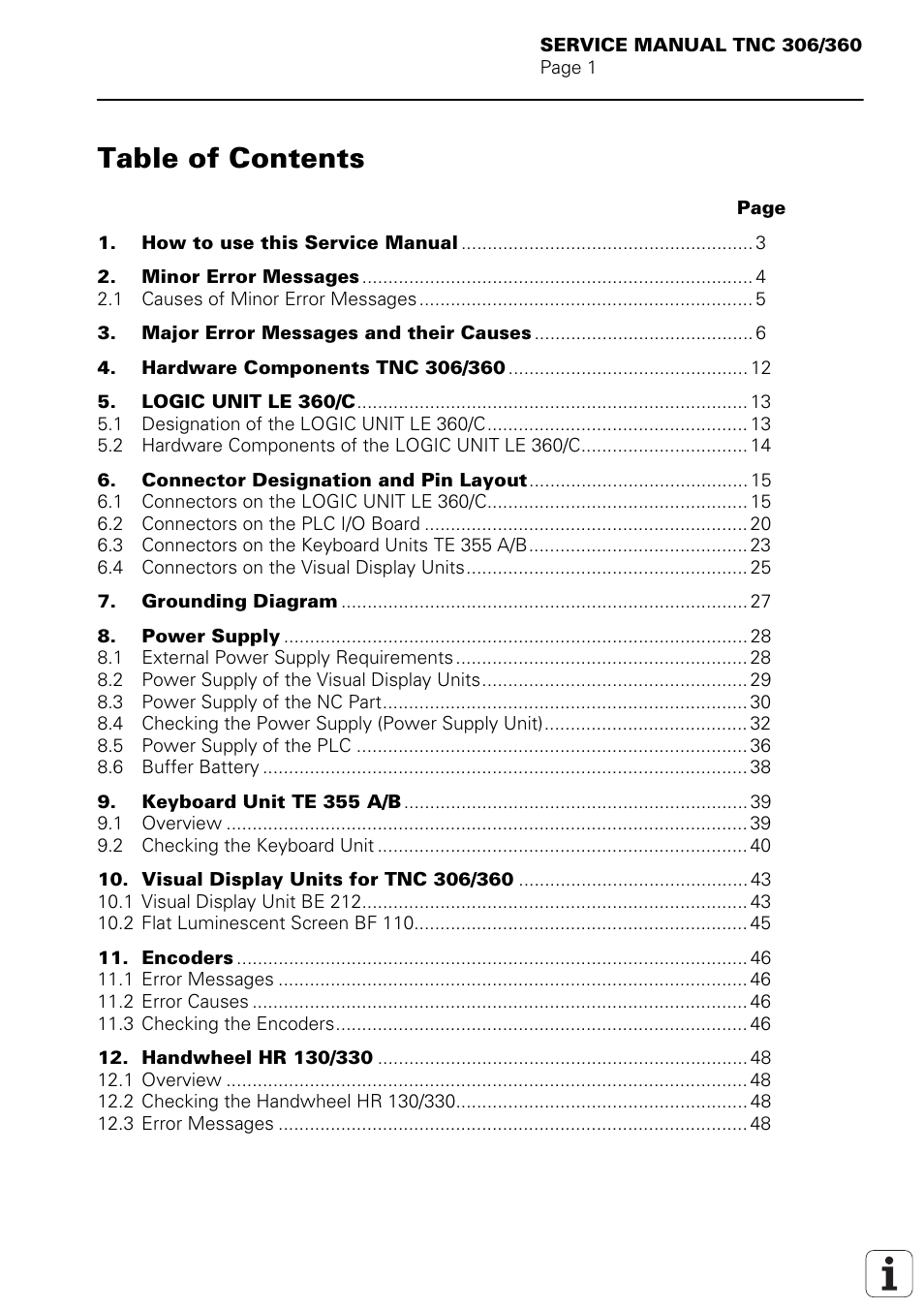 HEIDENHAIN TNC 306 Service Manual User Manual | Page 3 / 157