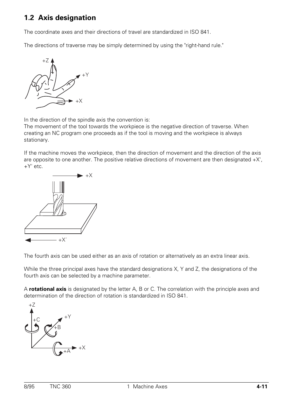 Axis designation, 2 axis designation | HEIDENHAIN TNC 335 Technical Manual User Manual | Page 108 / 581