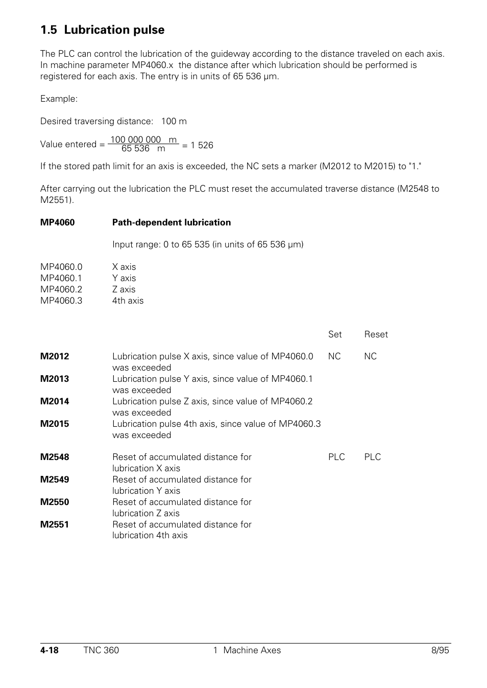 Lubrication pulse, 5 lubrication pulse | HEIDENHAIN TNC 335 Technical Manual User Manual | Page 115 / 581