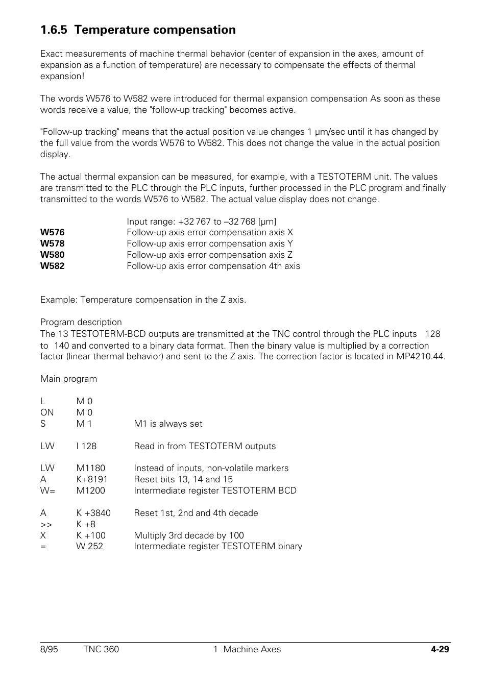 Temperature compensation, 5 temperature compensation | HEIDENHAIN TNC 335 Technical Manual User Manual | Page 126 / 581
