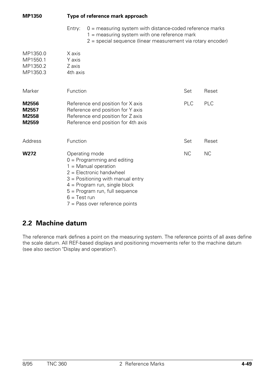 Machine datum, 2 machine datum | HEIDENHAIN TNC 335 Technical Manual User Manual | Page 146 / 581
