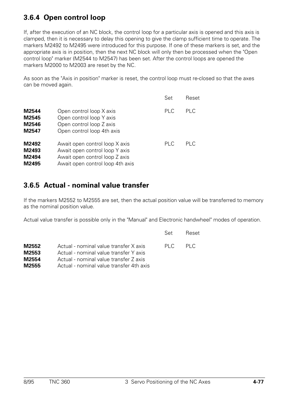 4 open control loop, 5 actual - nominal value transfer | HEIDENHAIN TNC 335 Technical Manual User Manual | Page 174 / 581