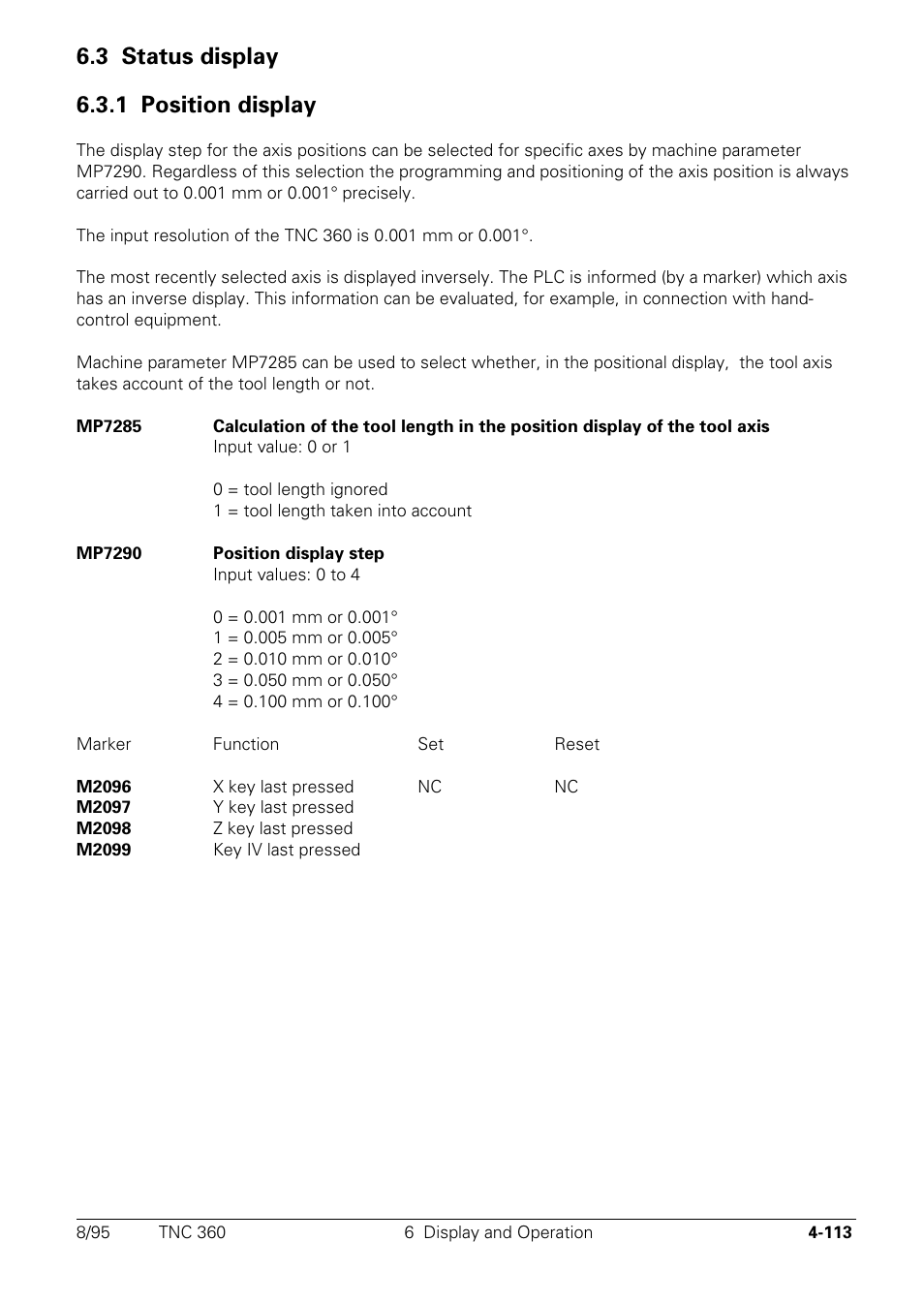 Status display, 1 position display, 3 status display 6.3.1 position display | HEIDENHAIN TNC 335 Technical Manual User Manual | Page 210 / 581