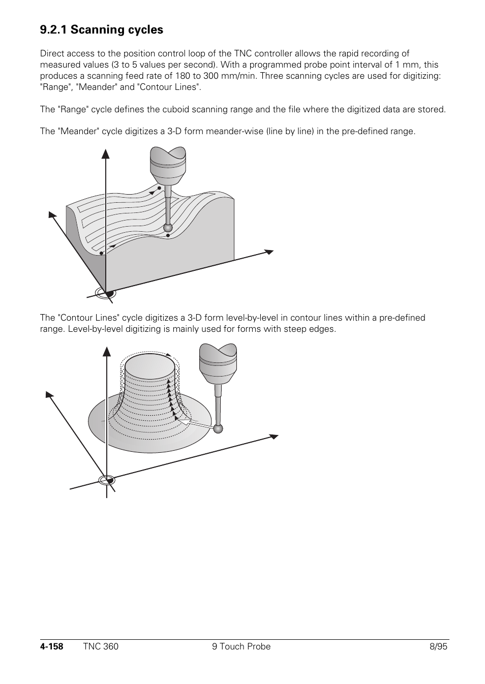 1 scanning, Cycles | HEIDENHAIN TNC 335 Technical Manual User Manual | Page 255 / 581