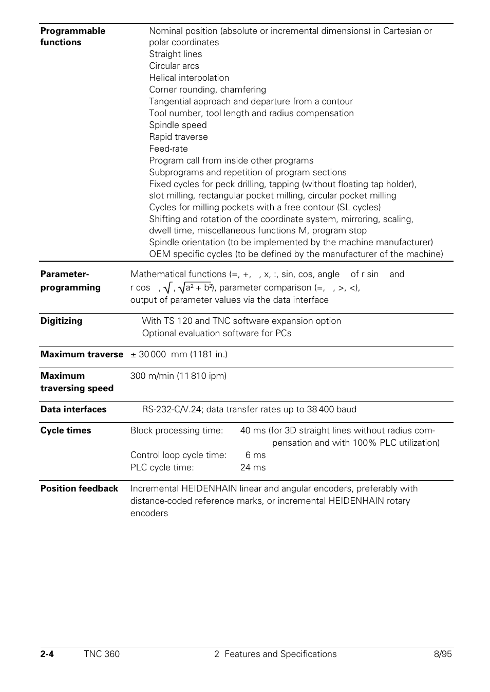 HEIDENHAIN TNC 335 Technical Manual User Manual | Page 26 / 581
