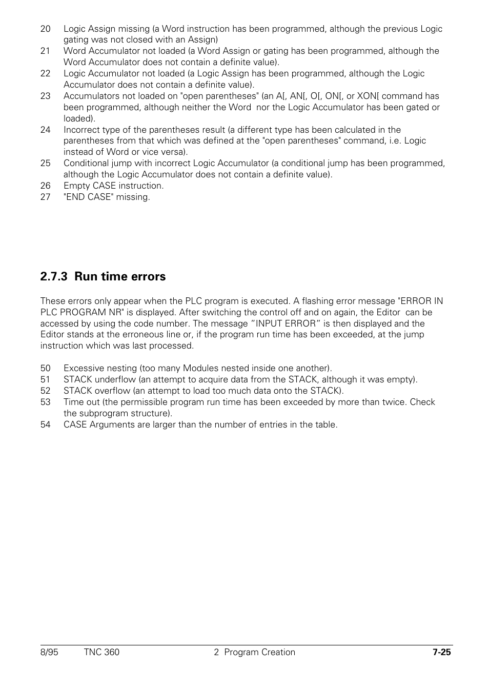 3 run-time errors, 3 run time errors | HEIDENHAIN TNC 335 Technical Manual User Manual | Page 404 / 581